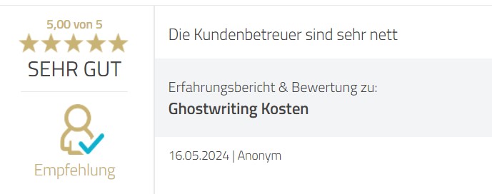 ghostwriting kosten review